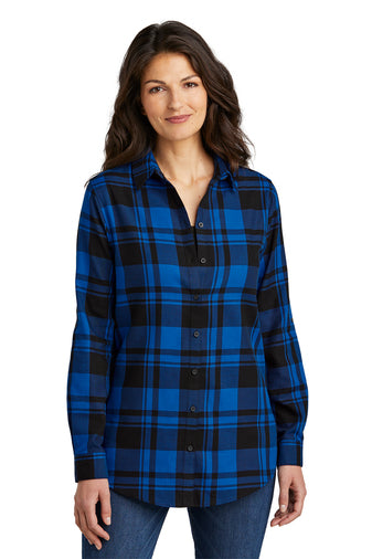 Ladies Plaid Flannel Tunic- LW668