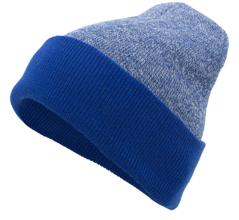 HEATHER TWO-TONE CUFF BEANIE: 651K