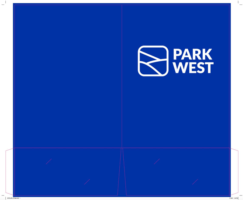 SALES FOLDER - 2 HORIZONTAL CARD TABS