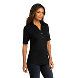 LADIES SHORT SLEEVE BUTTON UP: LK682