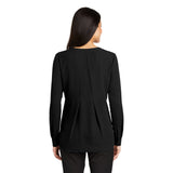 LADIES LONG SLEEVE BUTTON-FRONT BLOUSE: LW700
