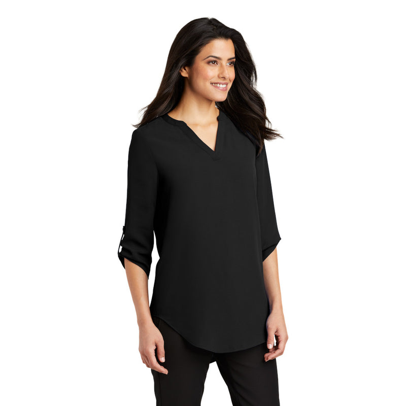LADIES 3/4-SLEEVE TUNIC BLOUSE: LW701