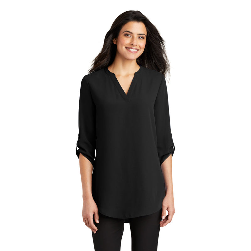 LADIES 3/4-SLEEVE TUNIC BLOUSE: LW701