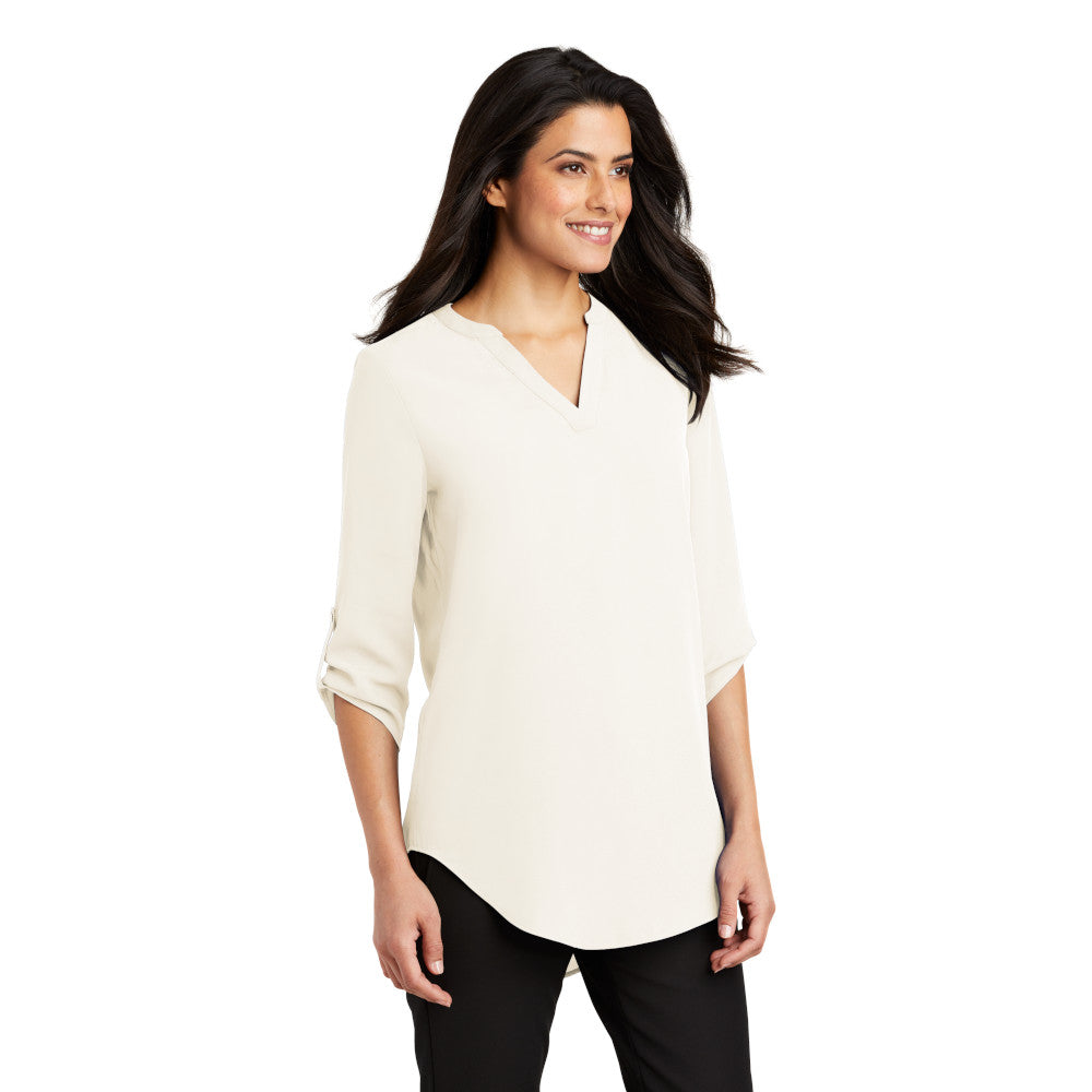 LADIES 3/4-SLEEVE TUNIC BLOUSE: LW701