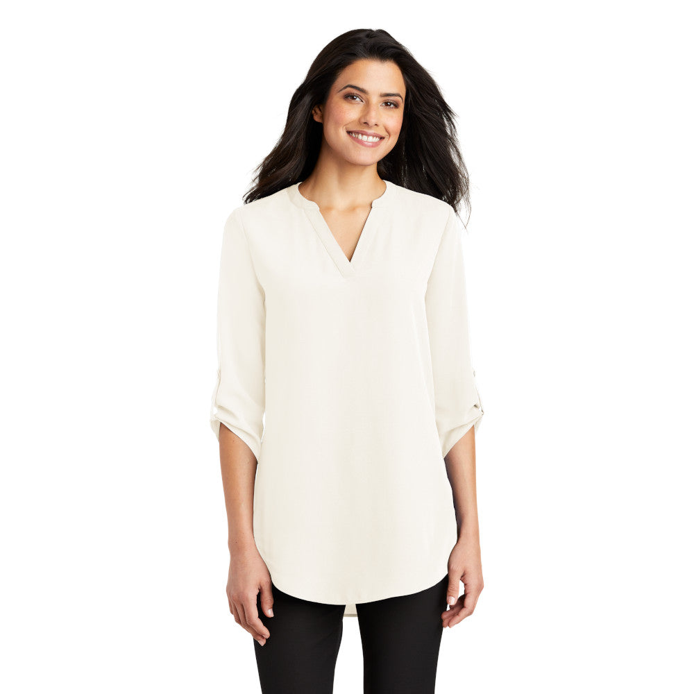 LADIES 3/4-SLEEVE TUNIC BLOUSE: LW701
