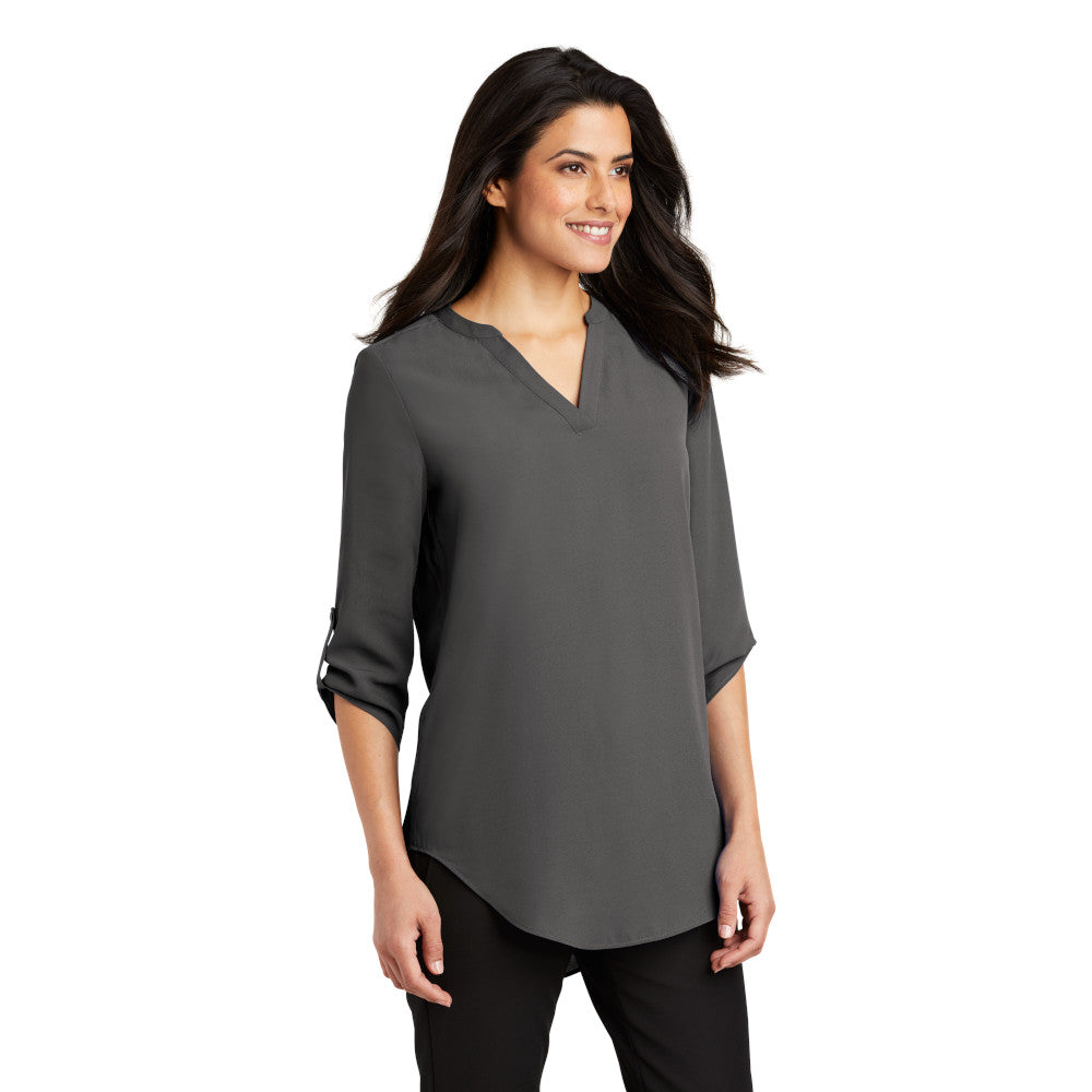 LADIES 3/4-SLEEVE TUNIC BLOUSE: LW701